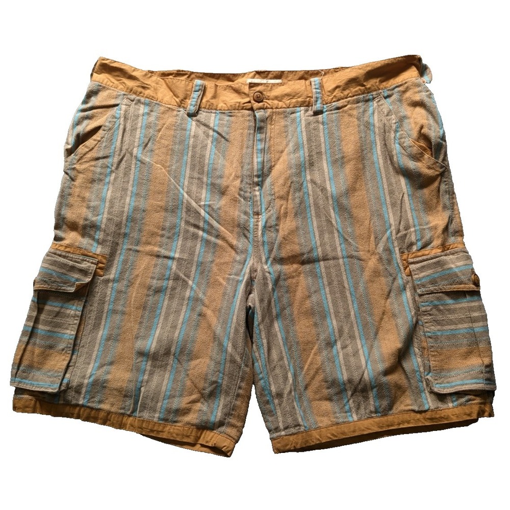 The Territory Ahead Bright Striped Cargo Hippy Skater Retro Shorts Adult Size 42